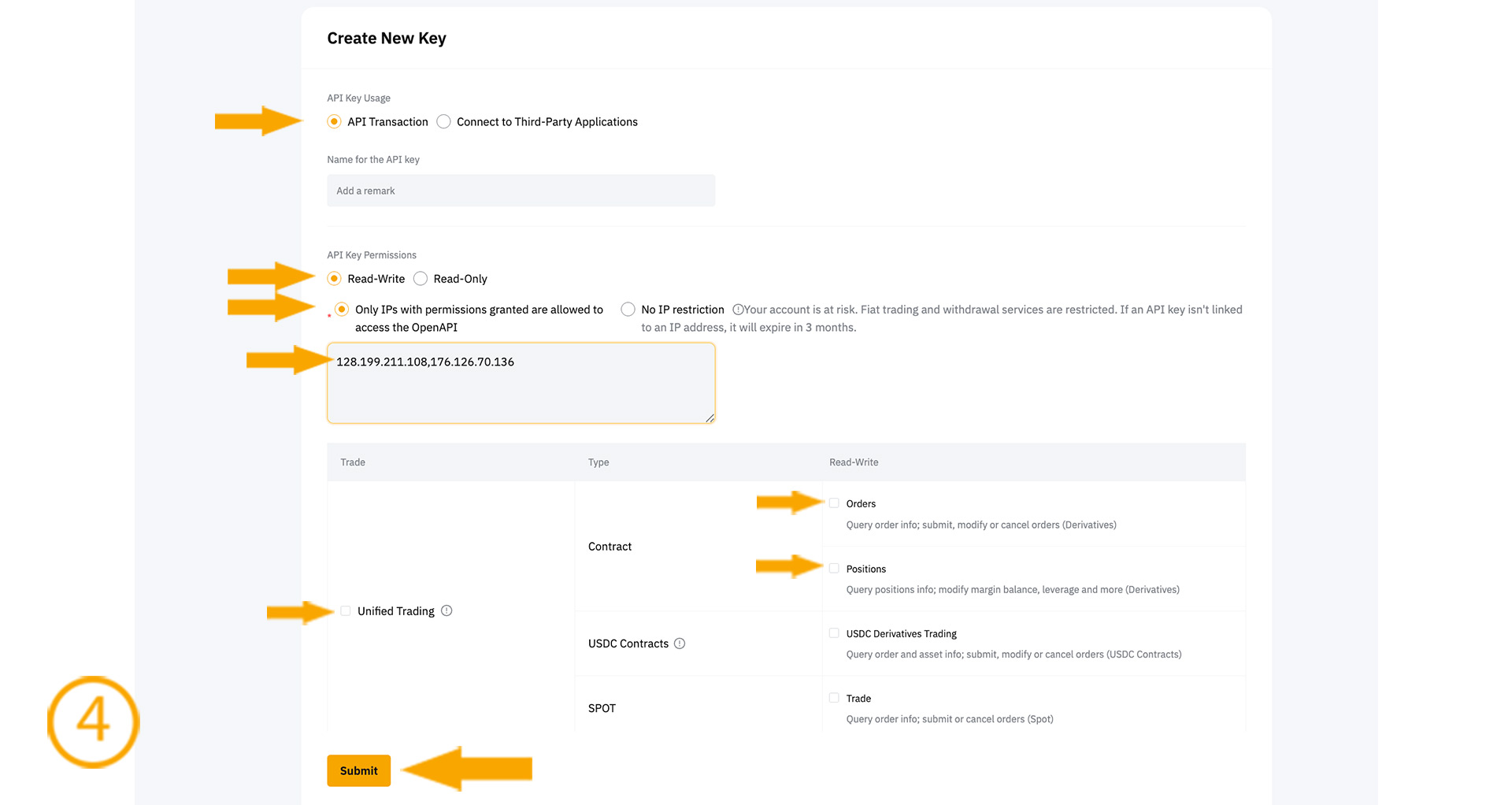 Bybit API config