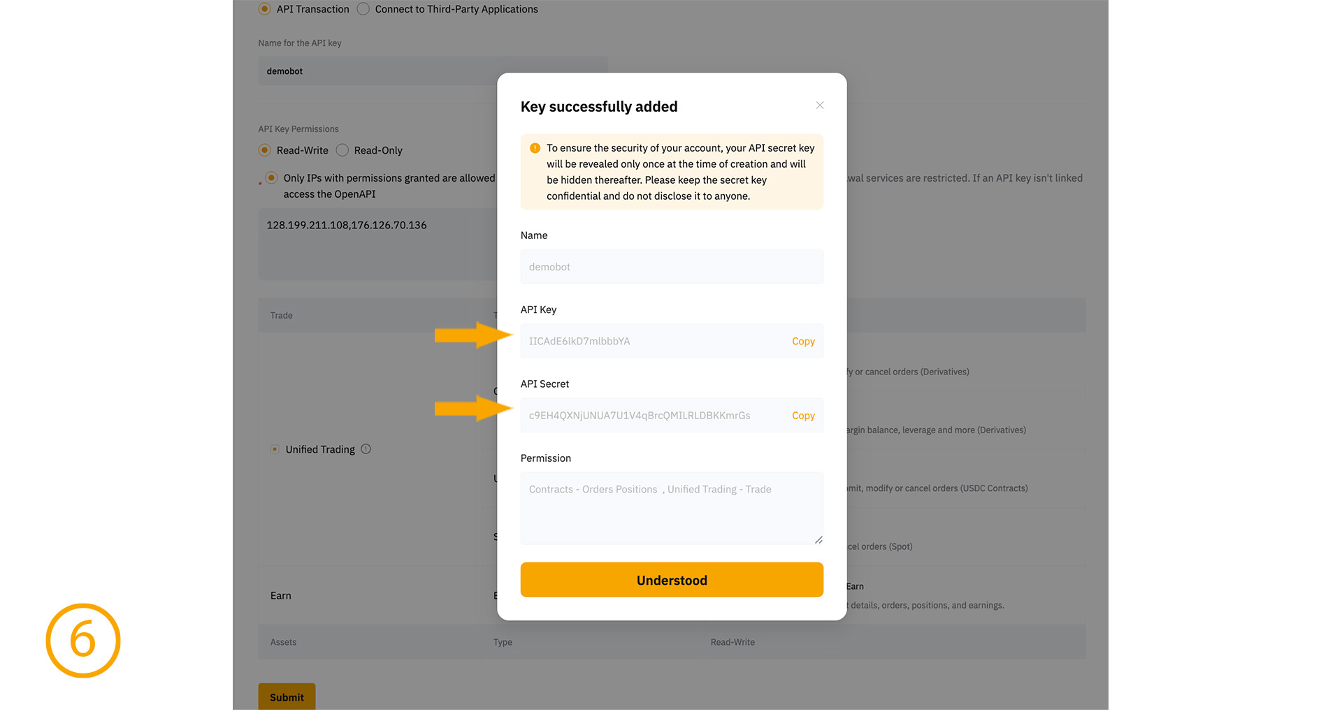 Bybit API config